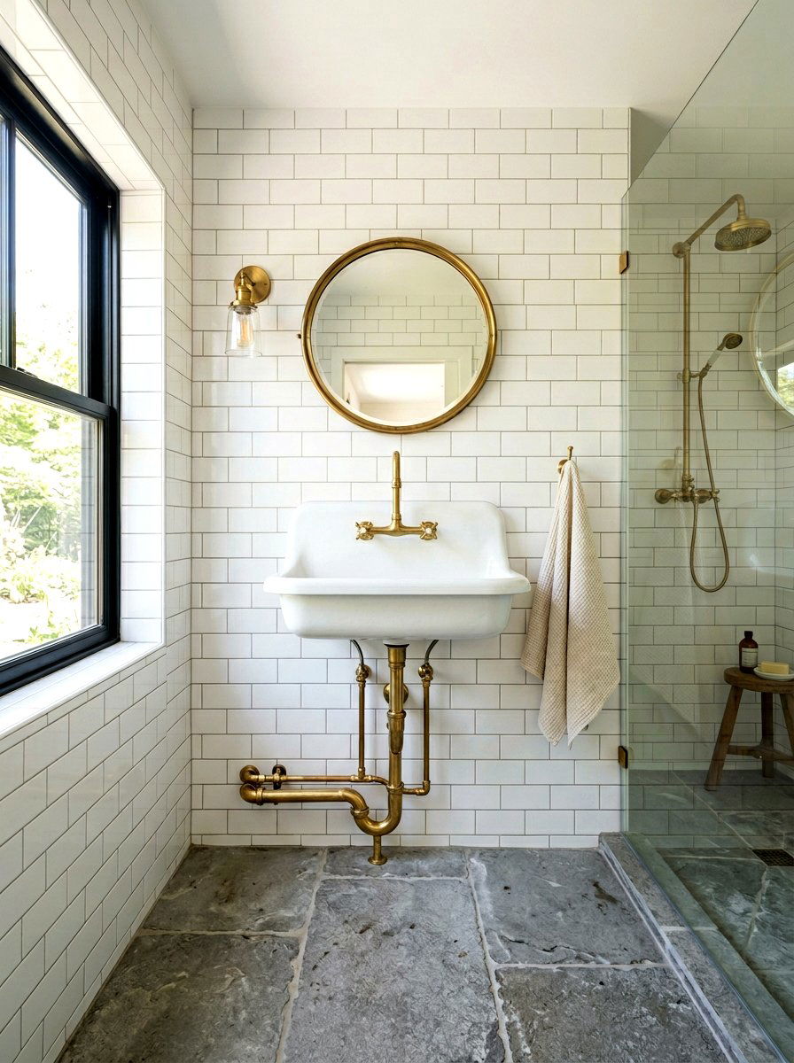 Exposed Plumbing Fixture - 30 Parisian bathroom ideas