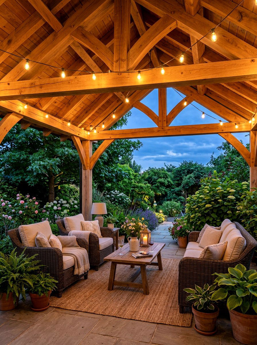 Exposed Rafter Porch - 30 barn style home ideas