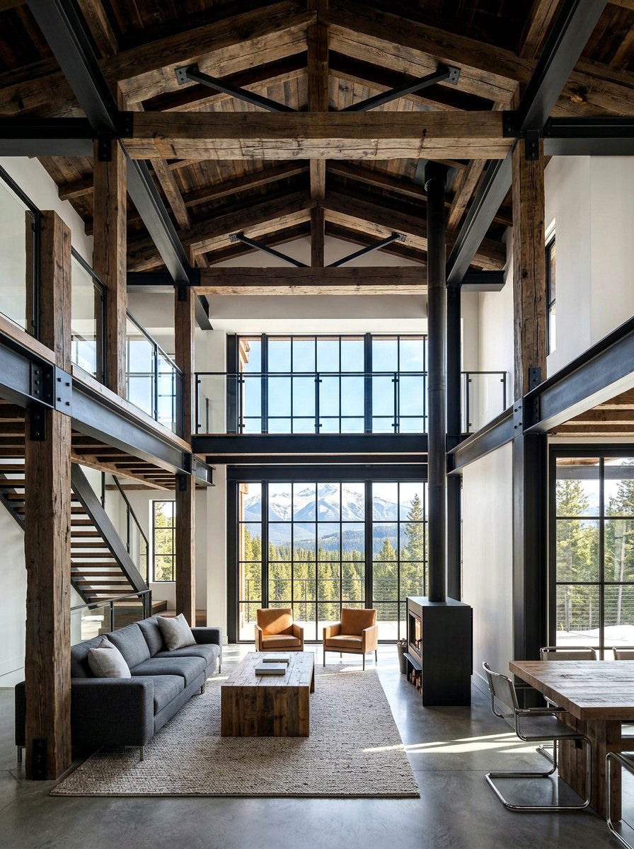 Exposed Steel Timber Chalet - 30 chalet exterior ideas