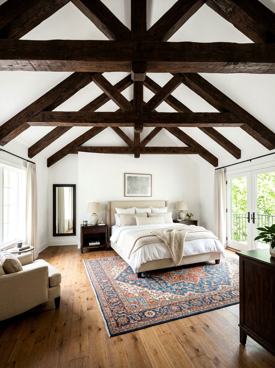 Exposed Wood Beam Interior - 30 barn style home ideas
