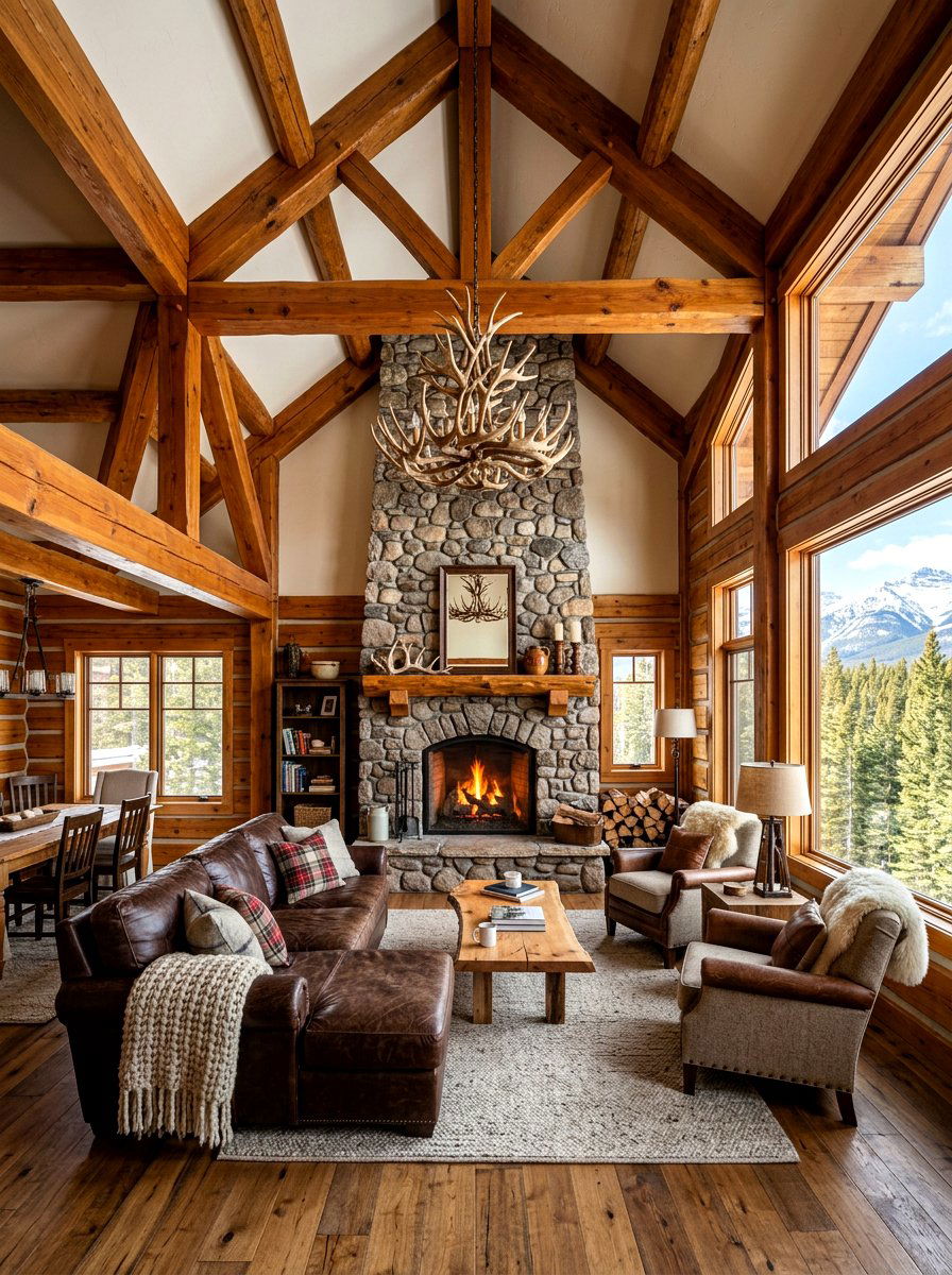 Exposed Wood Beams - 30 high ceiling decorating ideas