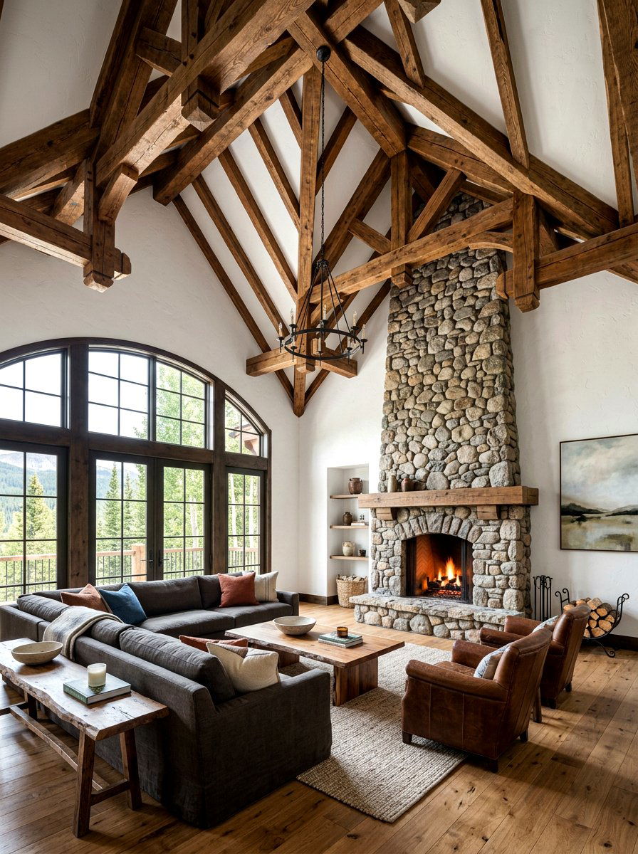 Exposed Wood Ceiling Beams - 30 french country decor ideas