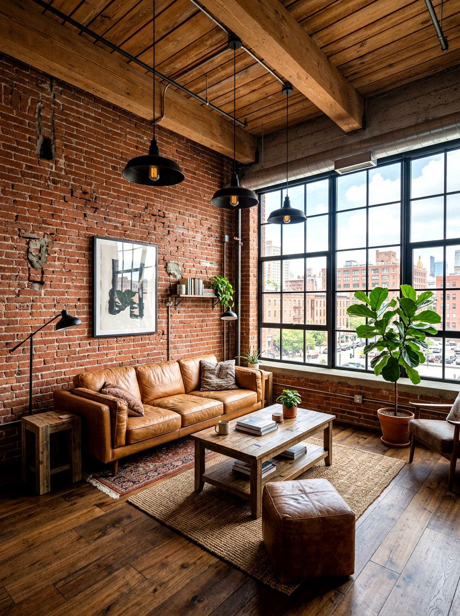 Exposed brick wall - 30 stylish small apartment ideas