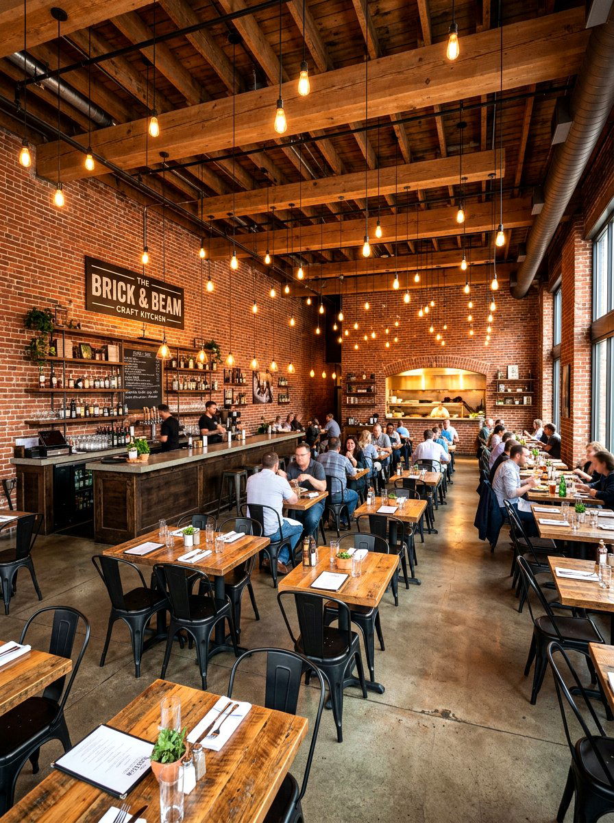 Exposed brick walls - 30 boutique restaurant dining ideas