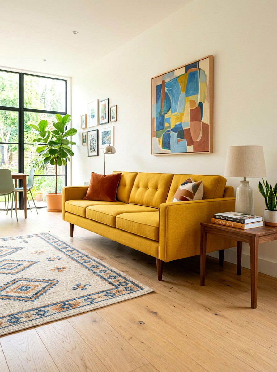 Exposed leg sofa style - 30 small living room ideas