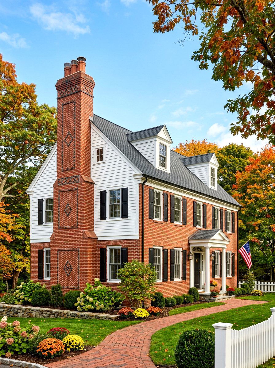 Exterior Chimney Detail - 30 colonial house exterior ideas