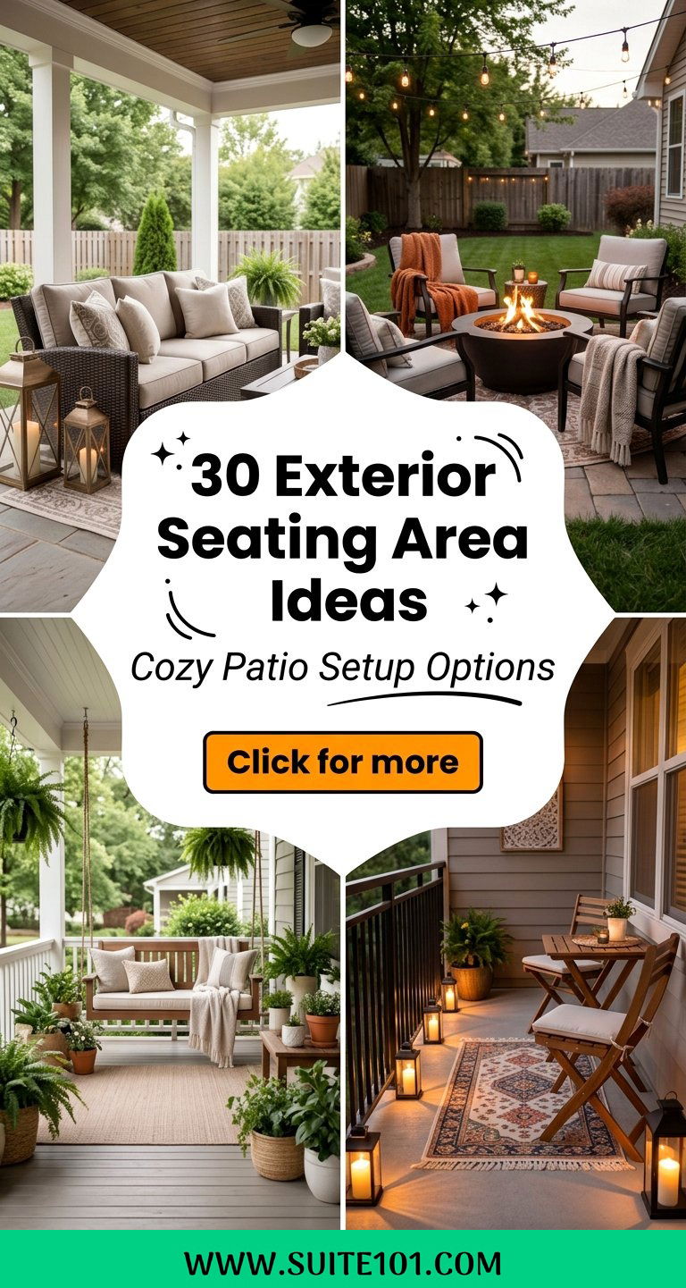 Exterior Seating Area Ideas 30 Cozy Setup Options for Your Patio - Exterior Seating Area Ideas: 30 Cozy Setup Options for Your Patio