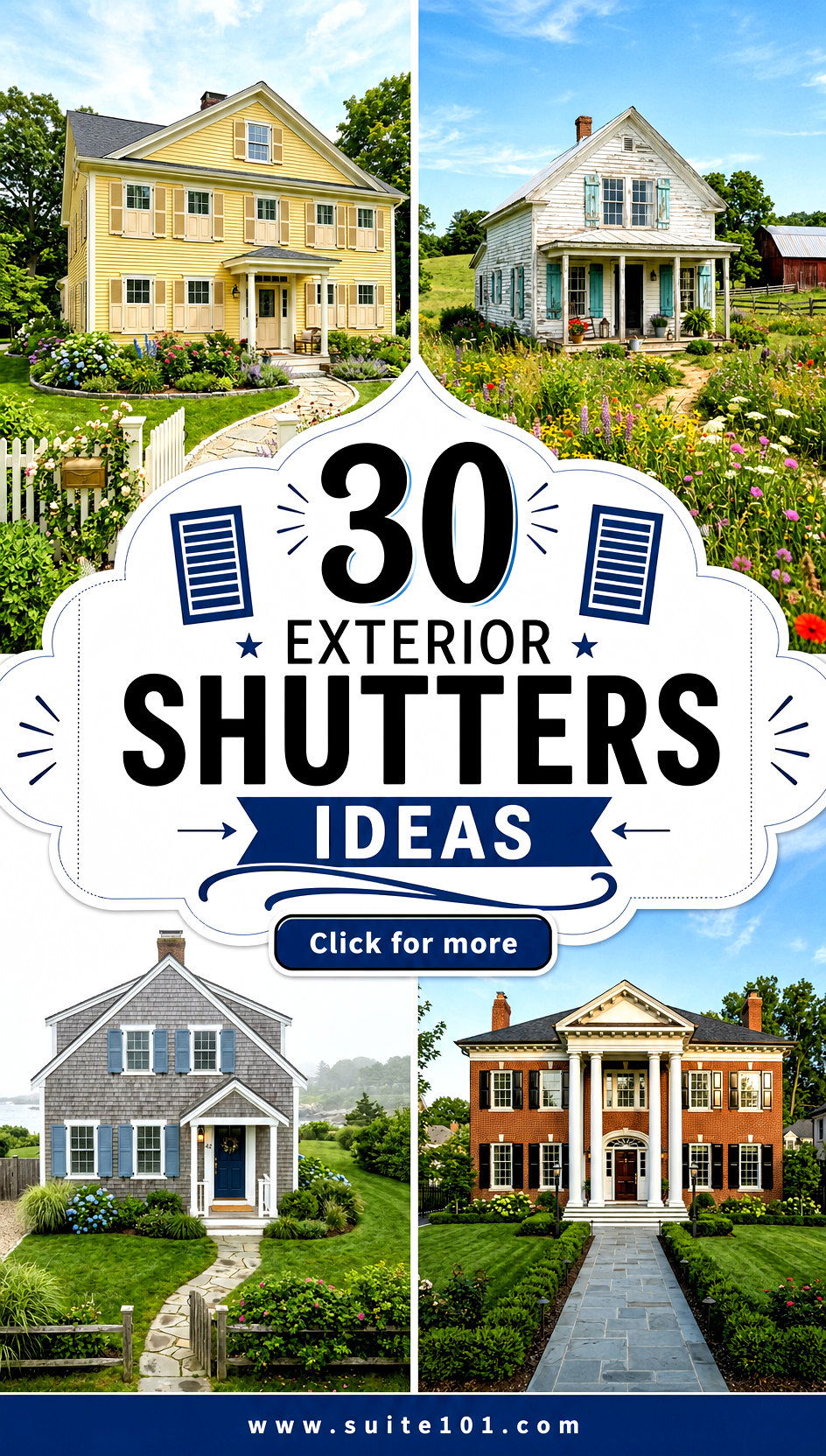 Exterior Shutters Ideas 30 Style Choices to Boost Curb Appeal - Exterior Shutters Ideas: 30 Style Choices to Boost Curb Appeal