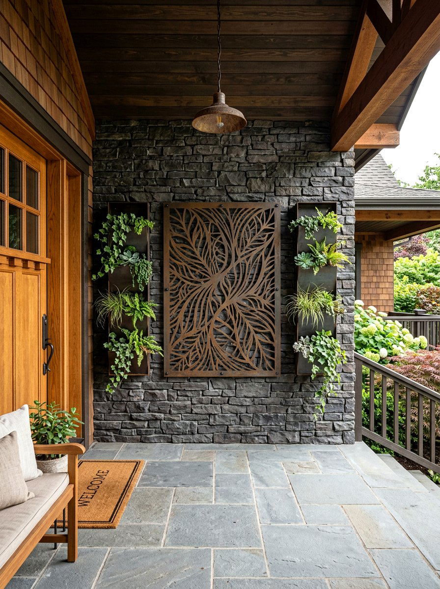 Exterior Statement Wall Art Gallery - 30 luxury front porch styling ideas