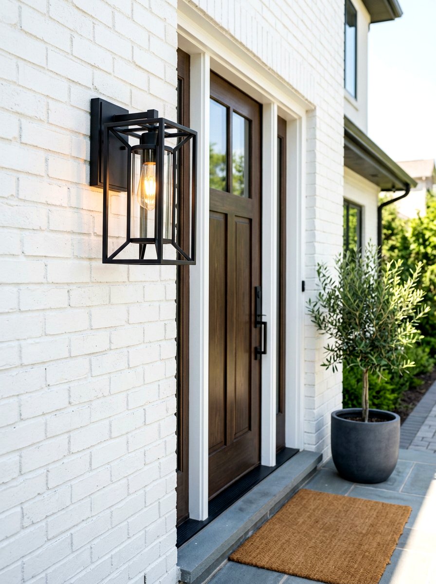 Exterior Wall Sconce - 30 low maintenance curb appeal ideas