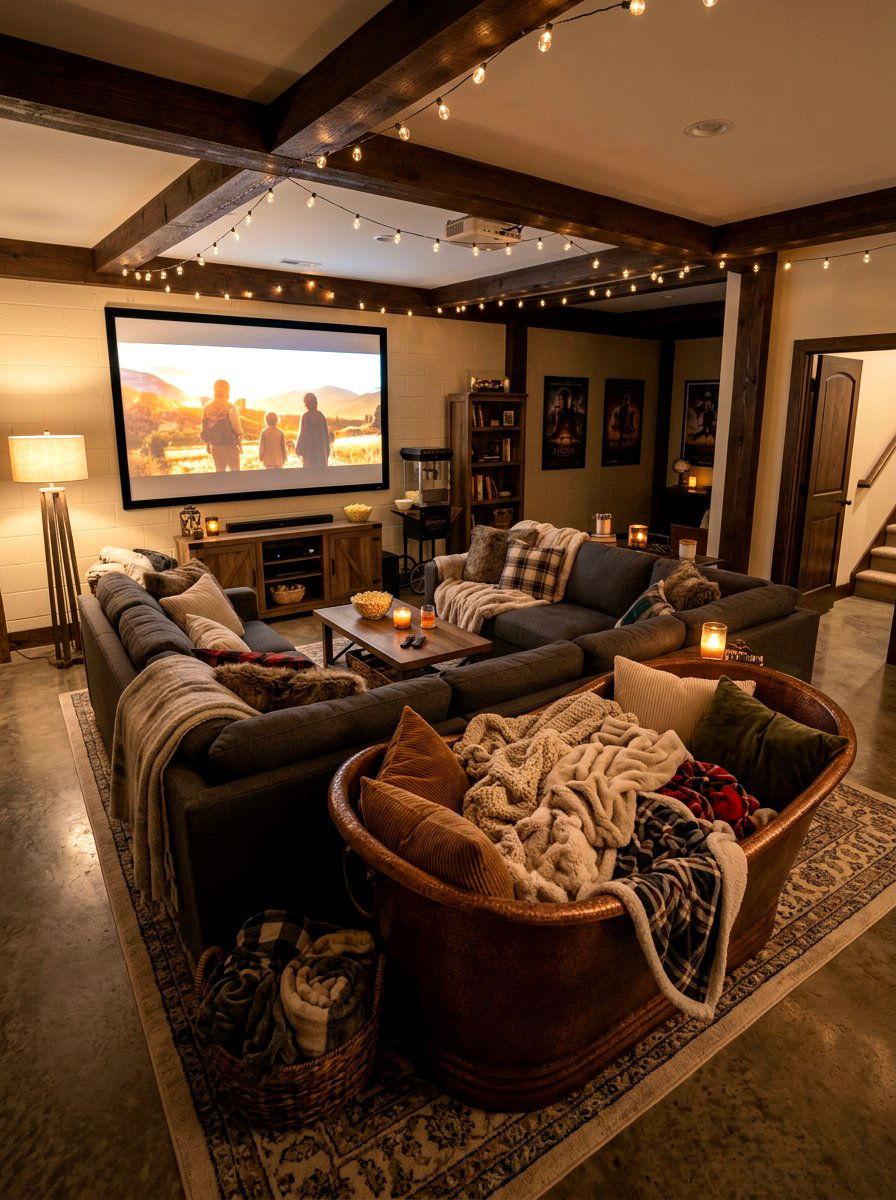 Extra Large Floor Tub - 30 living room blanket basket ideas