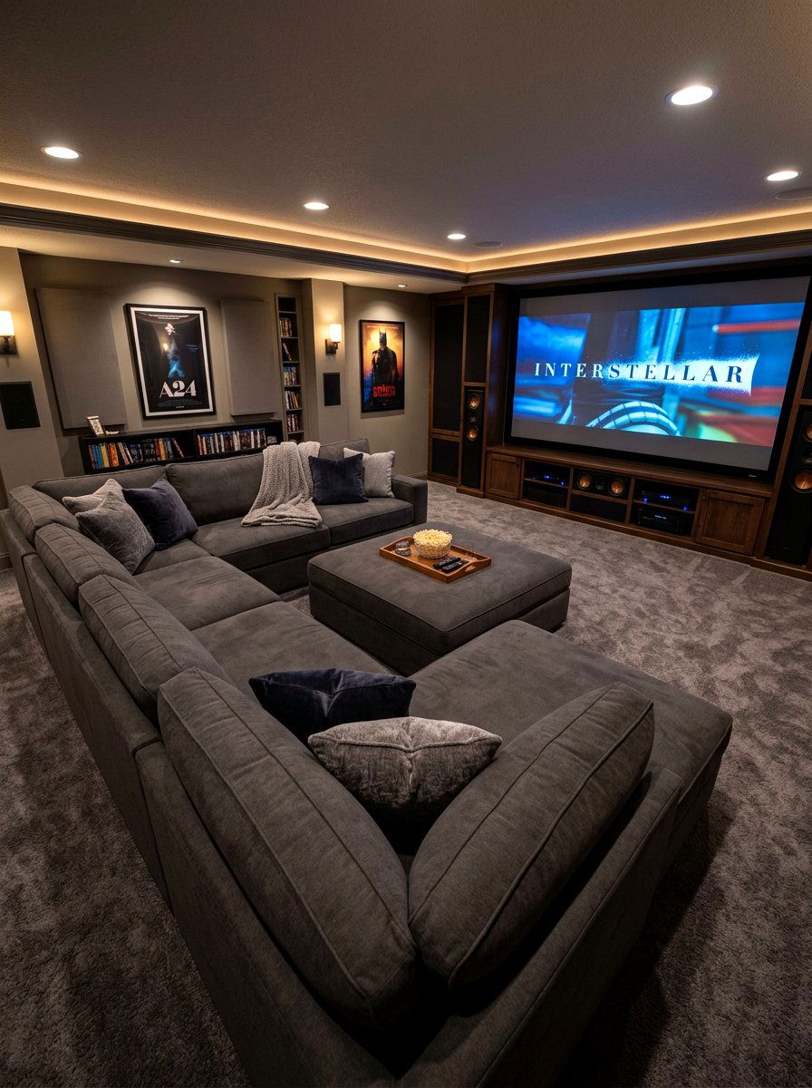 Extra Large Sectional Matching Ottoman - 30 oversized ottoman living room ideas