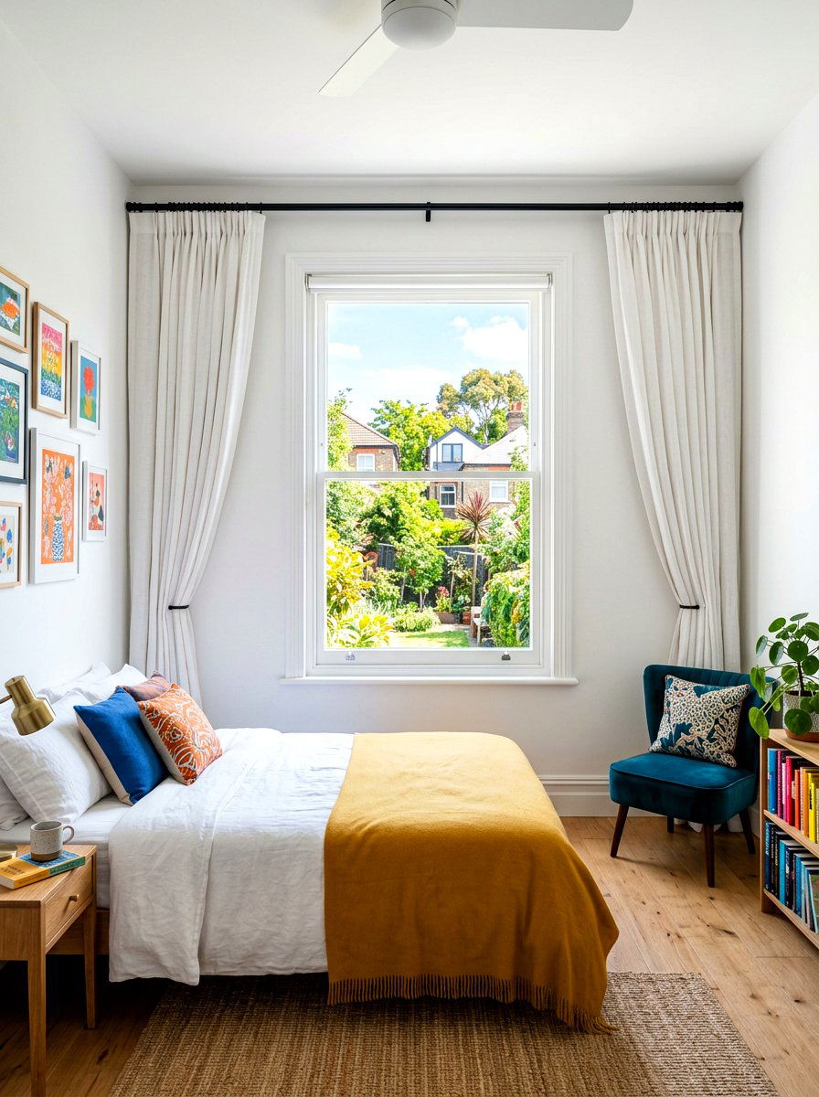 Extra Long Curtain Rod - 30 curtain rod styling ideas