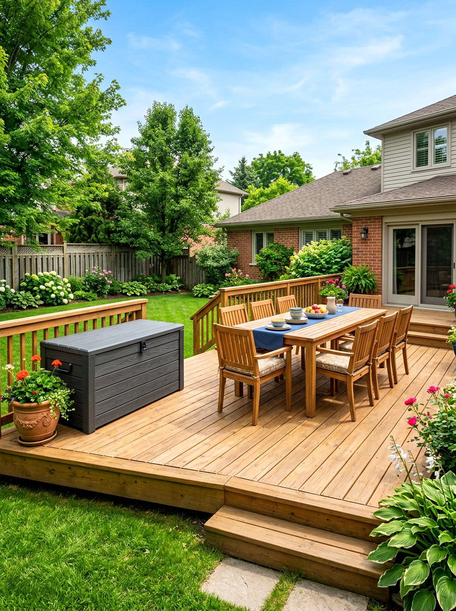 Extra large outdoor storage box - 30 deck box ideas