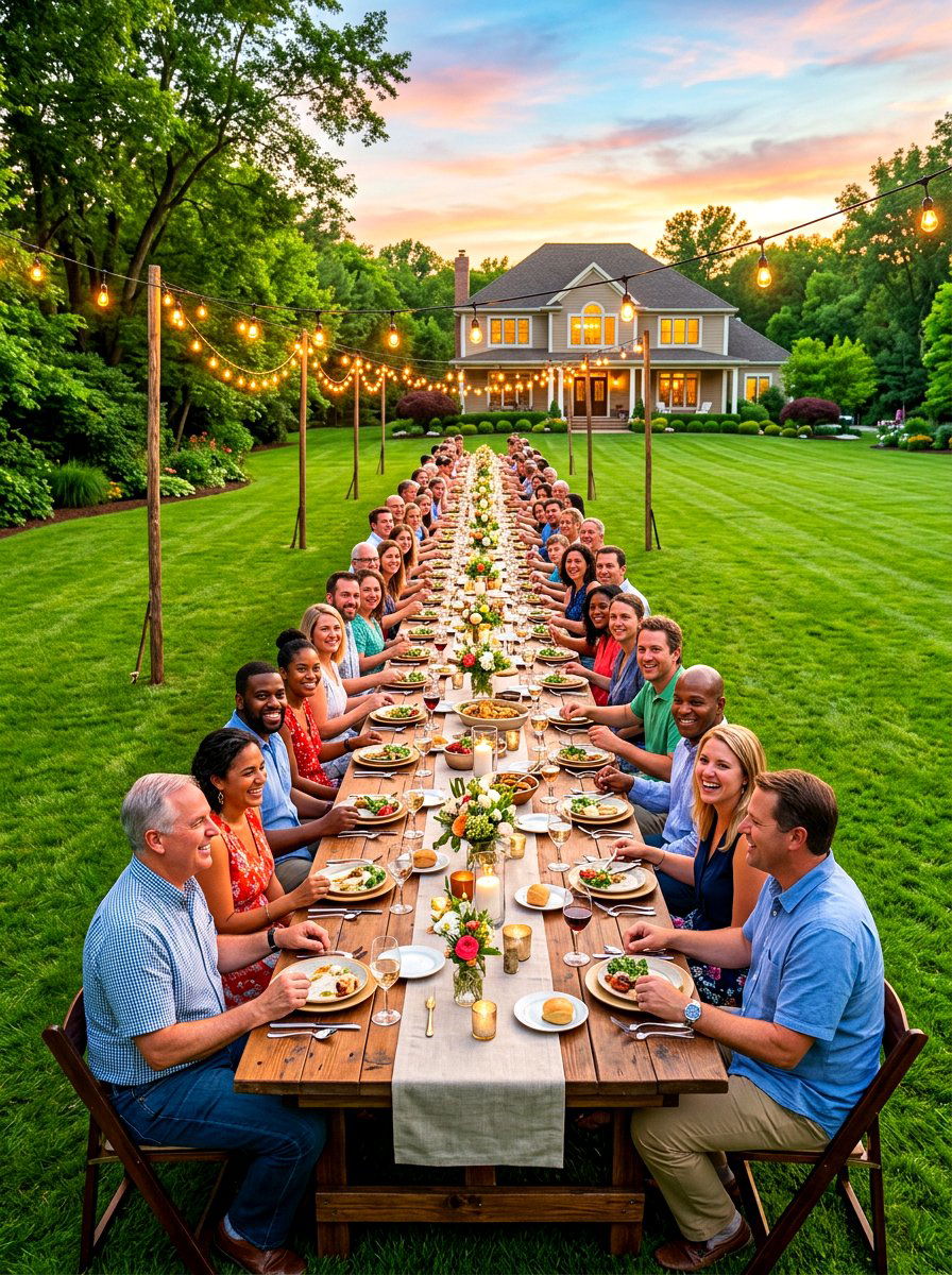 Extra long picnic table - 30 backyard picnic table ideas