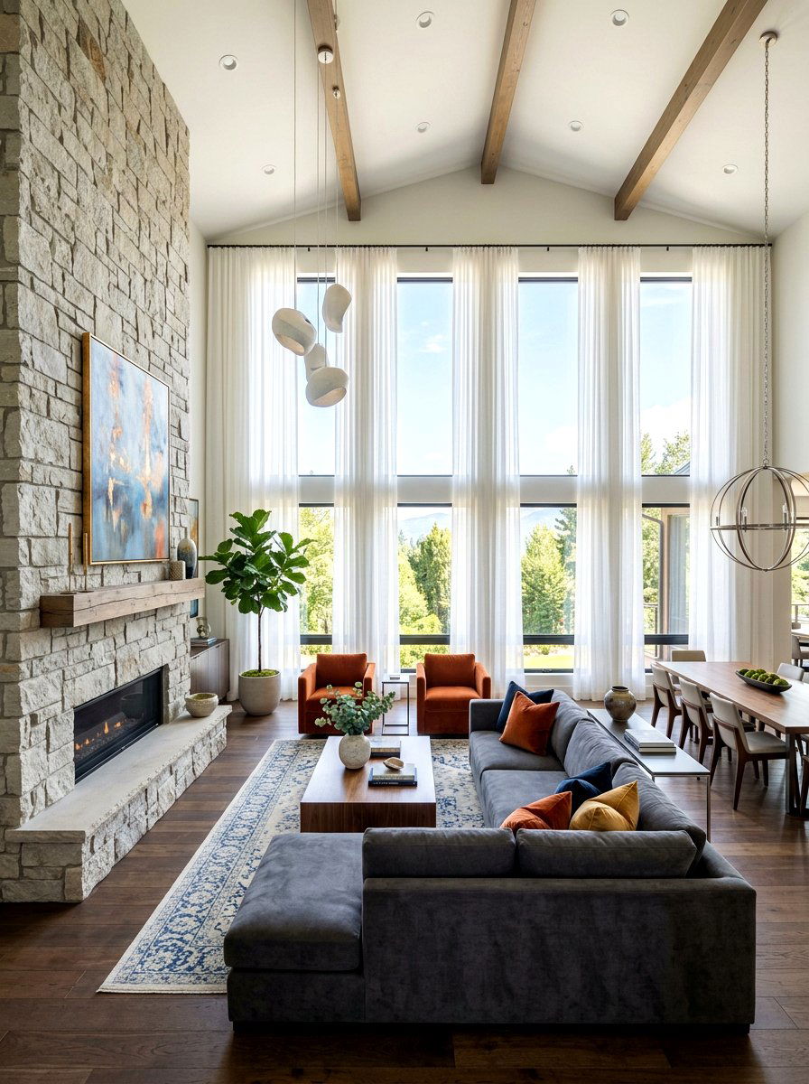 Extra wide sheer panels - 30 sheer curtain ideas