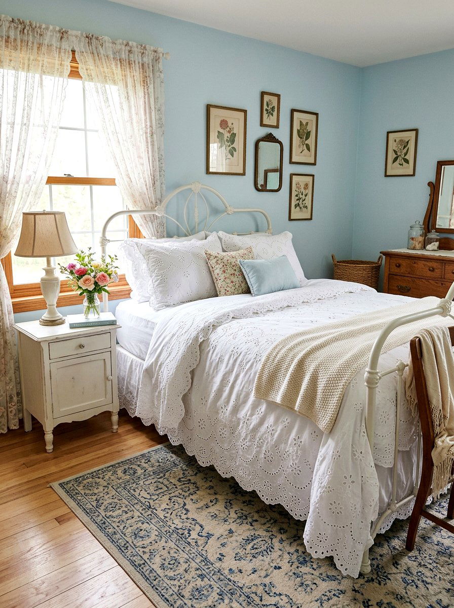30 Embroidered Bedding Ideas for Cozy Layers and Pretty Texture