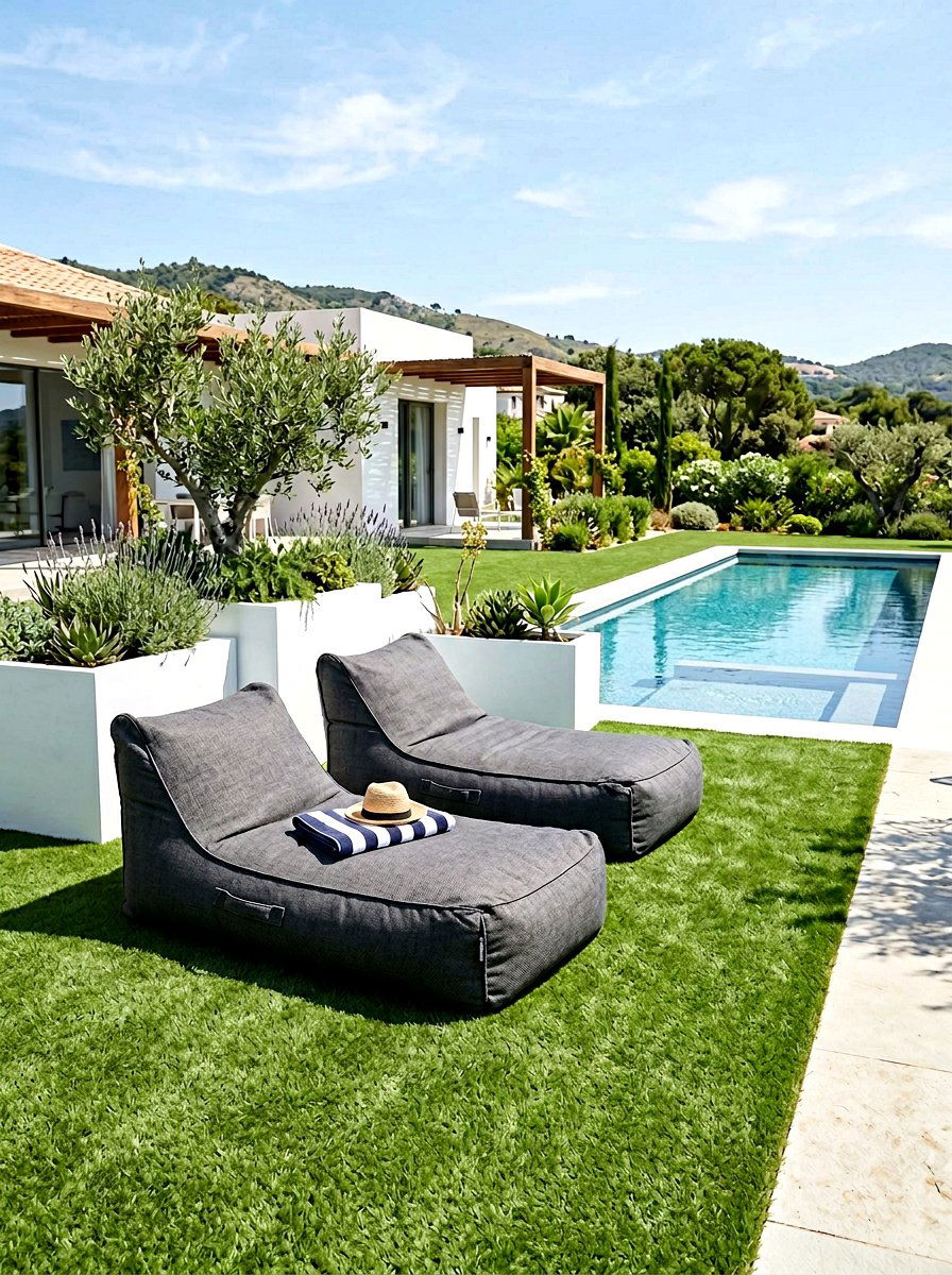 Fabric Bean Bag Chair - 30 modern outdoor furniture ideas
