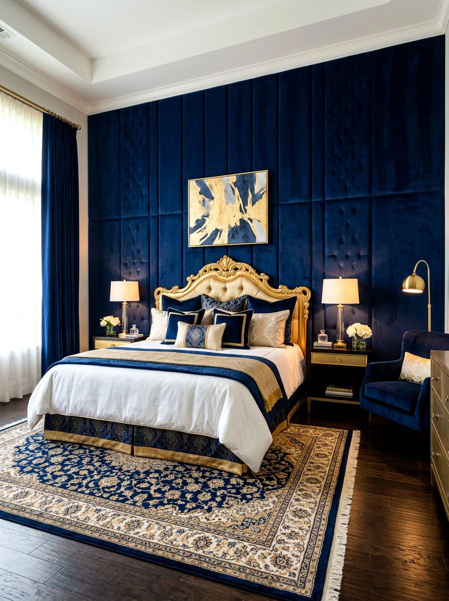 Fabric Covered Accent Wall - 30 accent wall ideas
