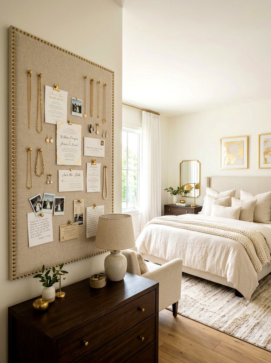 Fabric Covered Bulletin Board - 30 message board wall ideas