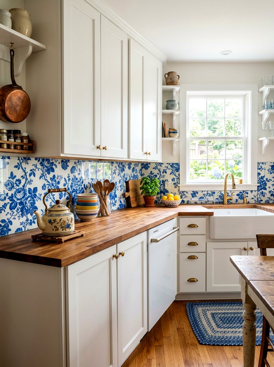 Fabric Covered Plywood Panel - 30 temporary backsplash ideas