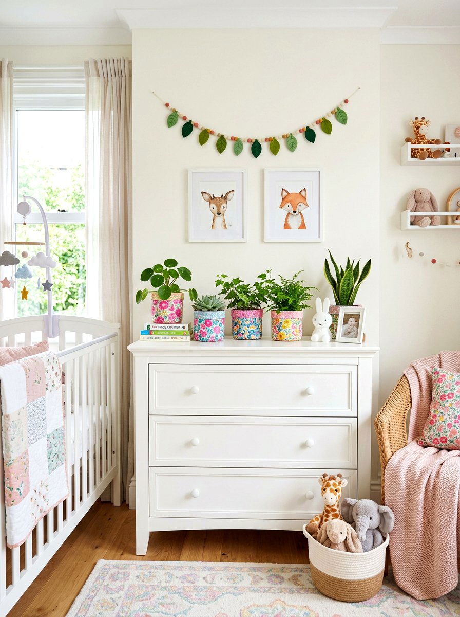 Fabric Covered Pots - 30 diy look planter ideas