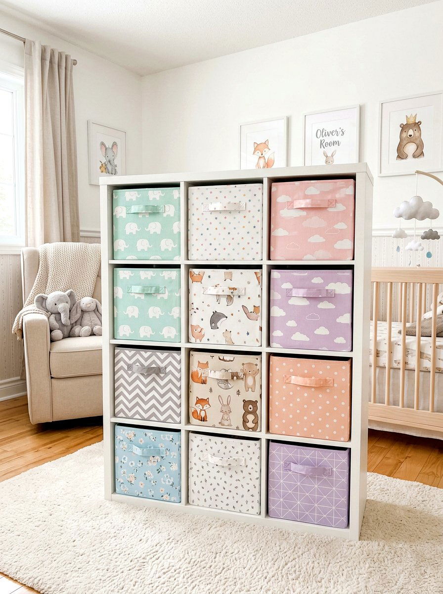Fabric Cube Arrangement - 30 toy rotation storage ideas