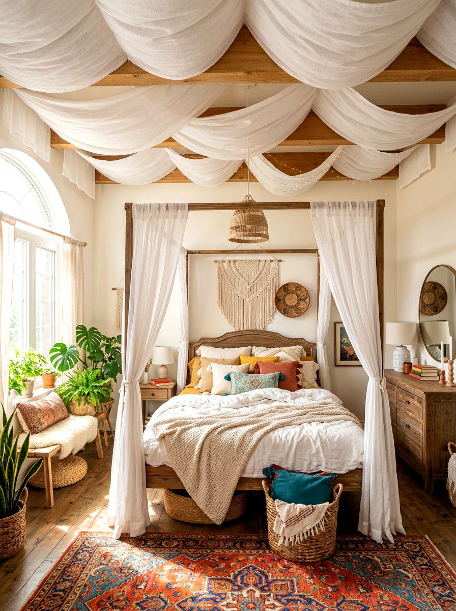 Fabric Draped Ceiling - 30 ceiling design ideas