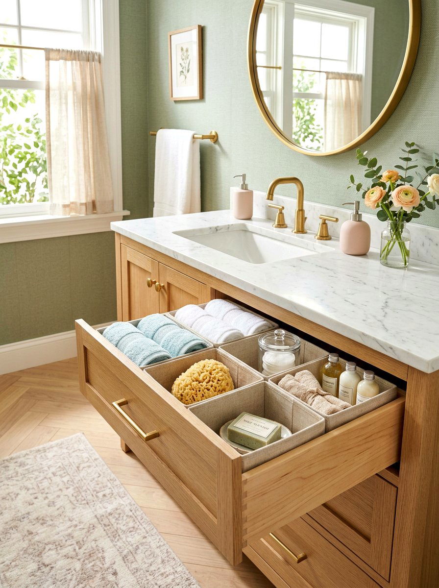 Fabric Drawer Organizer Cubes - 30 bathroom drawer inserts ideas