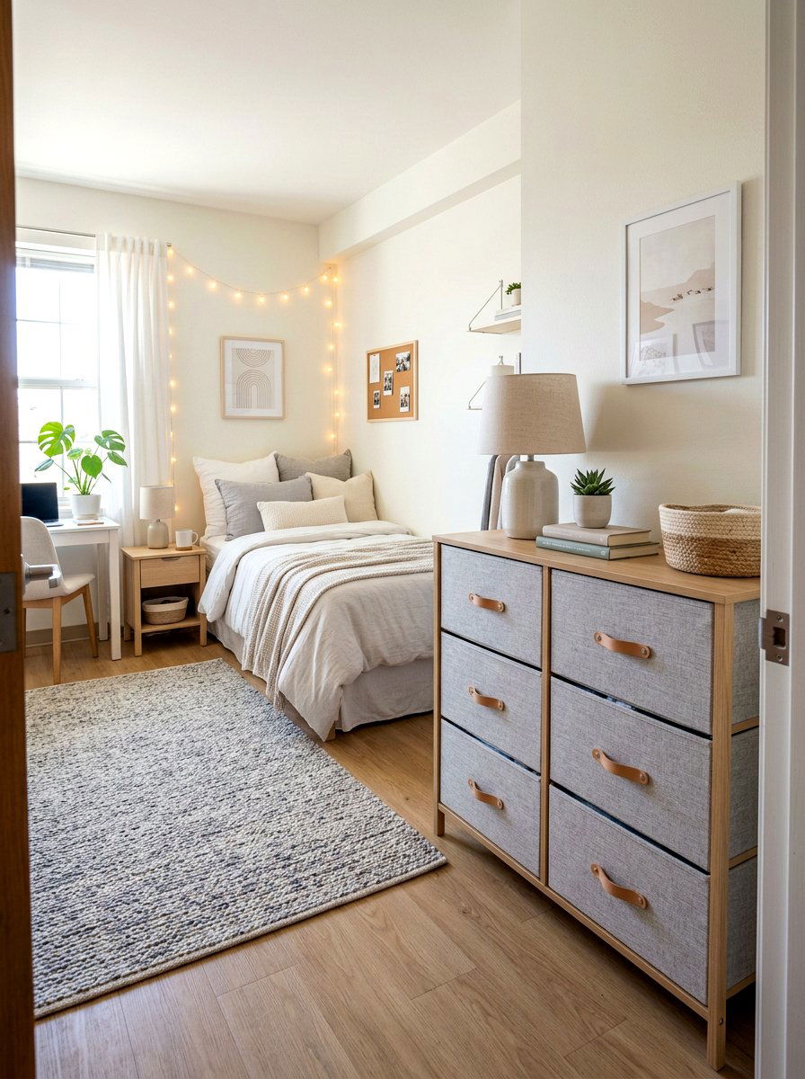 Fabric Dresser With Drawers - 30 dorm storage under bed ideas