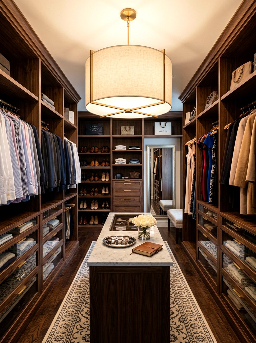 Fabric Drum Chandelier - 30 closet chandelier ideas