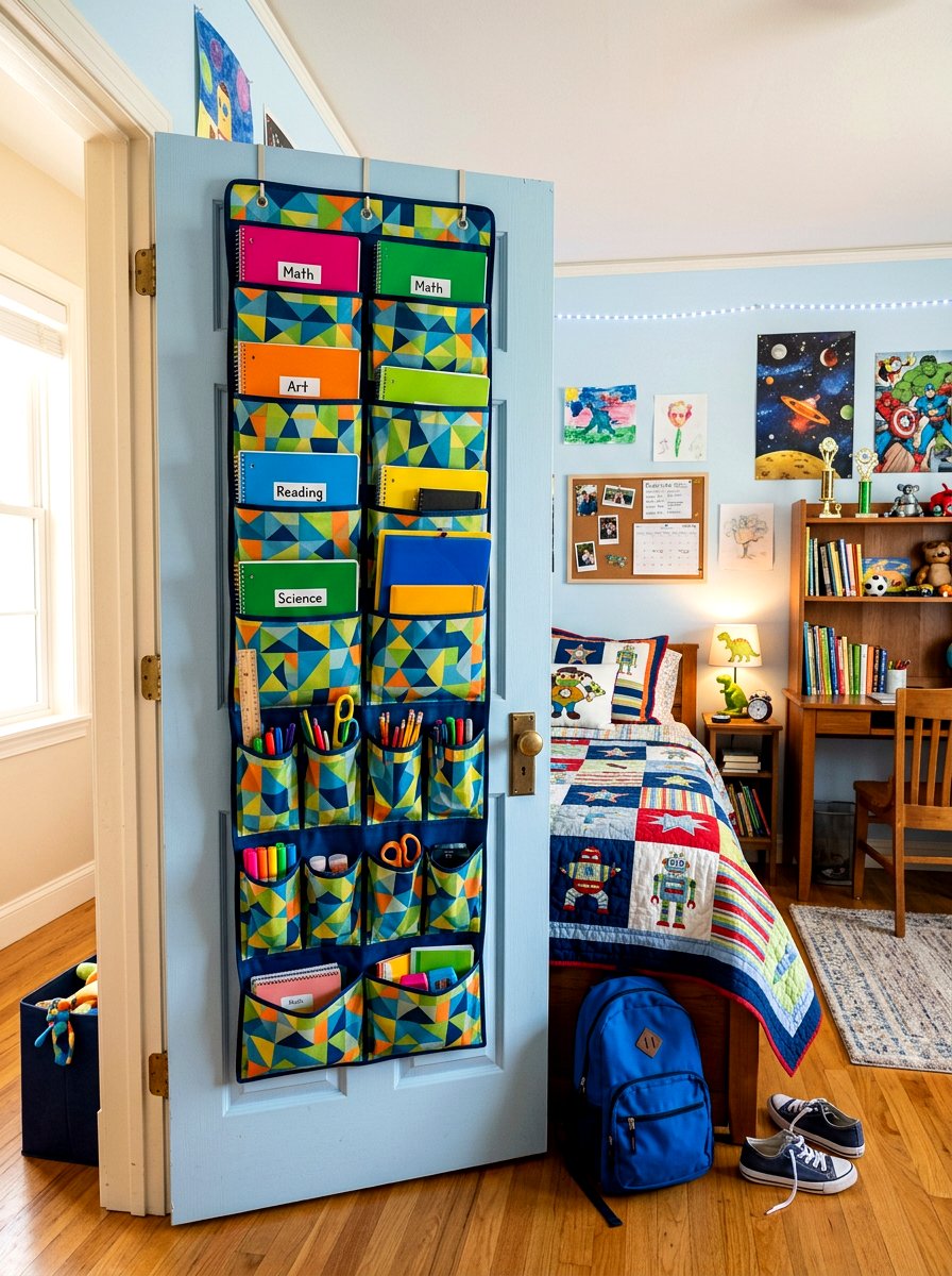 Fabric Hanging Organizer - 30 notebook storage ideas