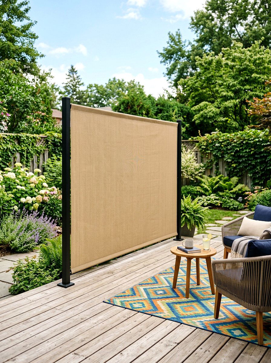 Fabric Outdoor Screen - 30 air conditioner screen ideas