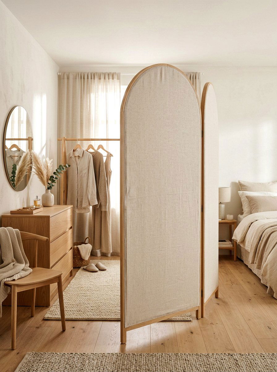 Fabric Panel Arched Room Divider - 30 arched room divider ideas