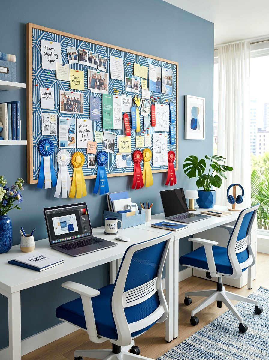 Fabric Pin Board - 30 kids desk wall ideas