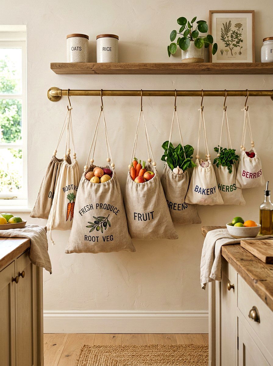 Fabric Produce Bags - 30 zero waste pantry ideas