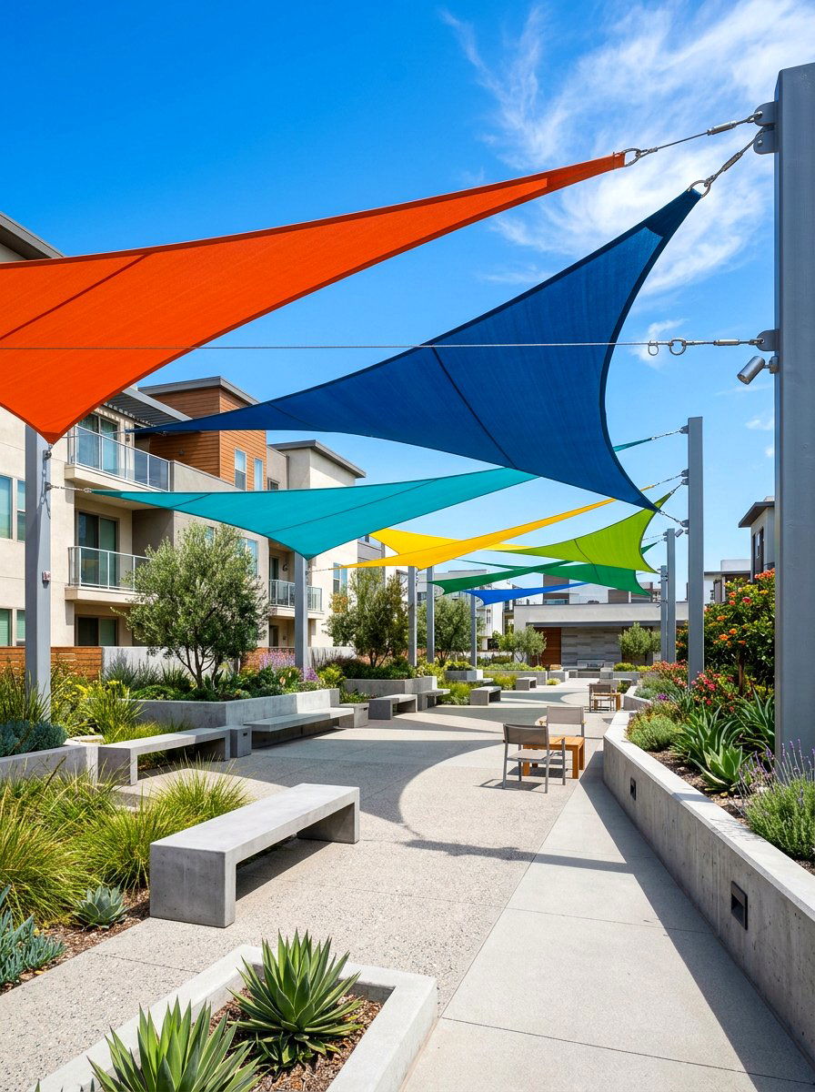 Fabric Sails - 30 patio shade ideas