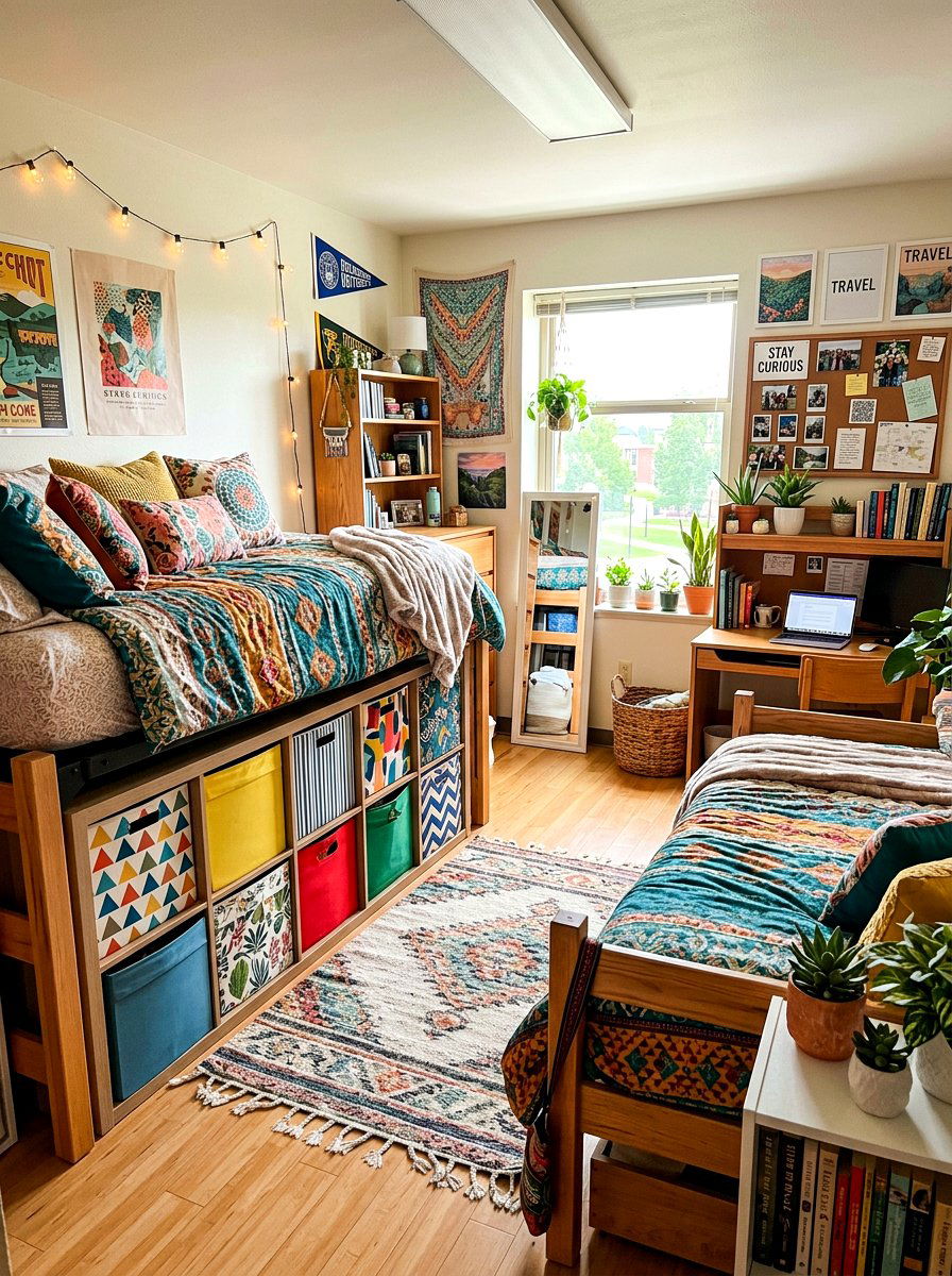 Fabric Storage Cubes - 30 dorm storage under bed ideas