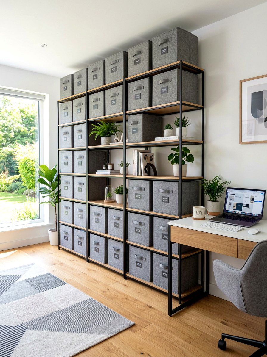 Fabric Storage Cubes - 30 seasonal decor storage ideas