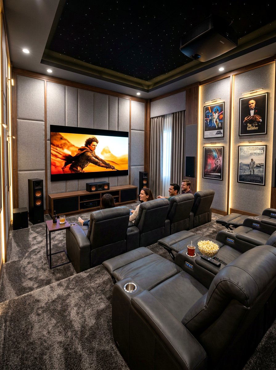 Fabric TV Wall - 30 TV wall panel ideas