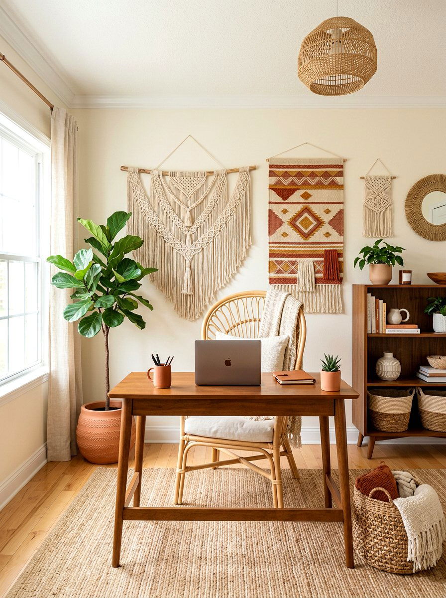 Fabric Wall Hangings - 30 acoustic office decor ideas