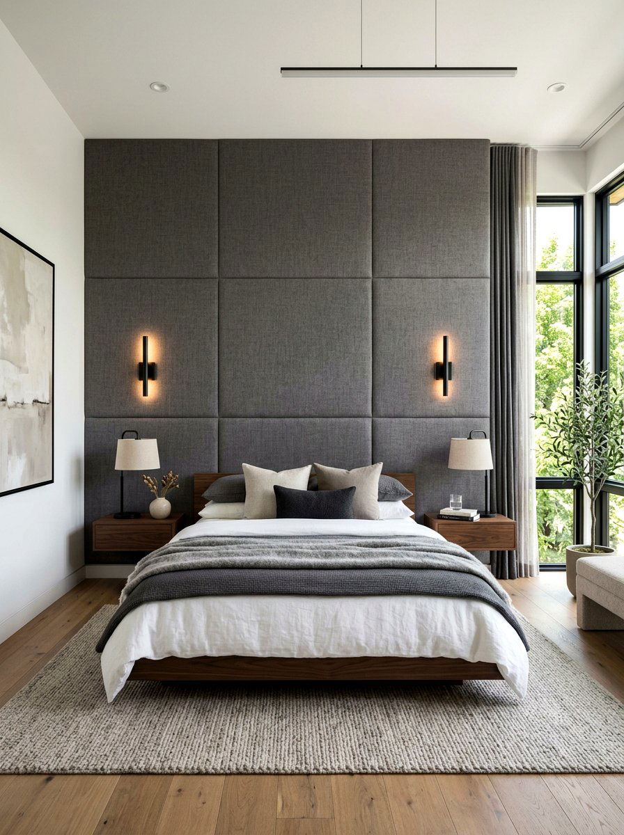 Fabric Wall Panel - 30 acoustic bedroom ideas
