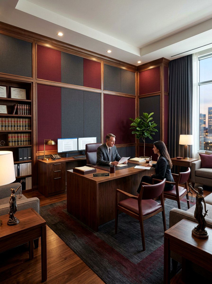 Fabric Wrapped Panels - 30 acoustic office decor ideas