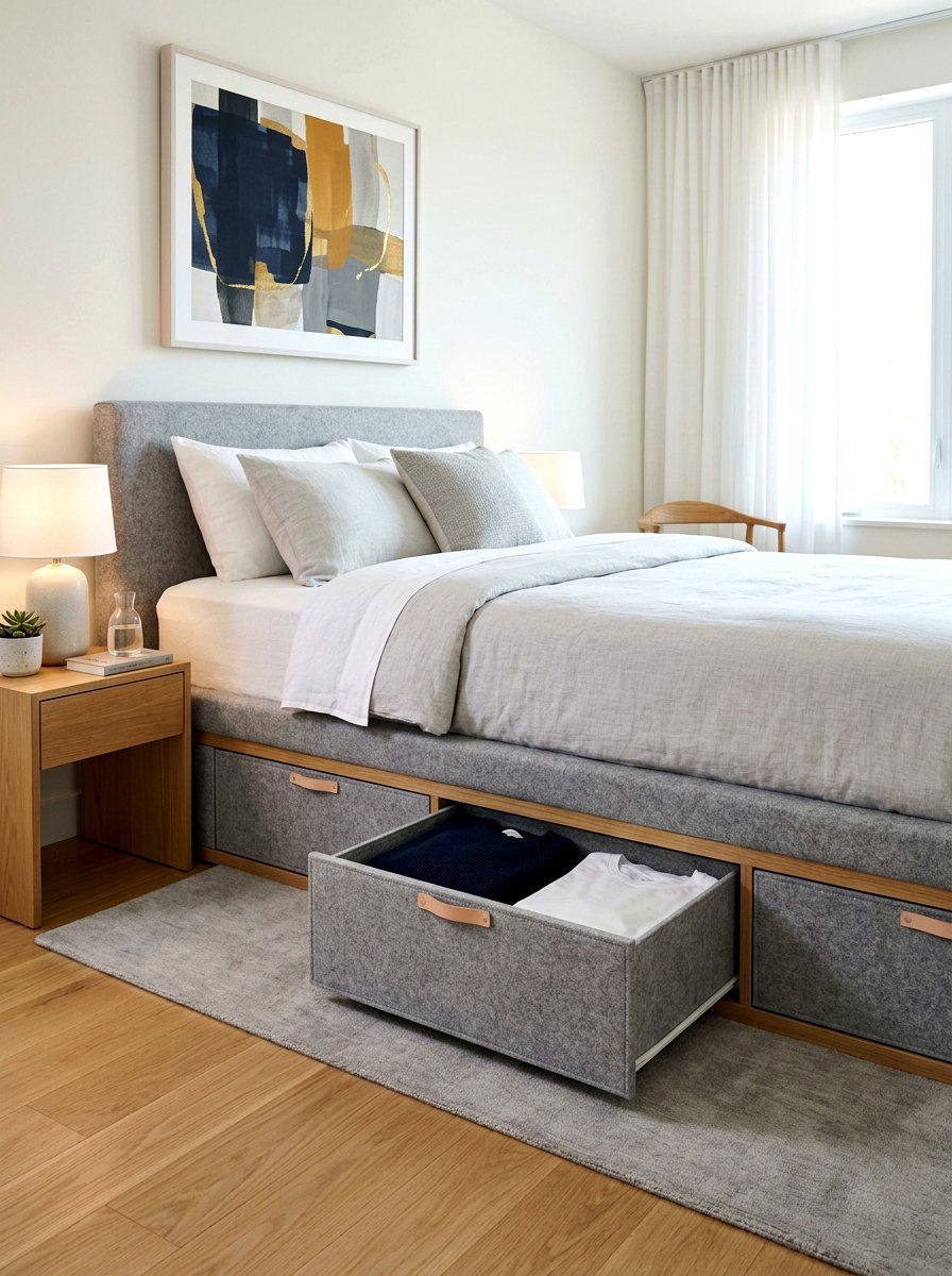 Fabric dresser drawers - 30 under bed storage ideas