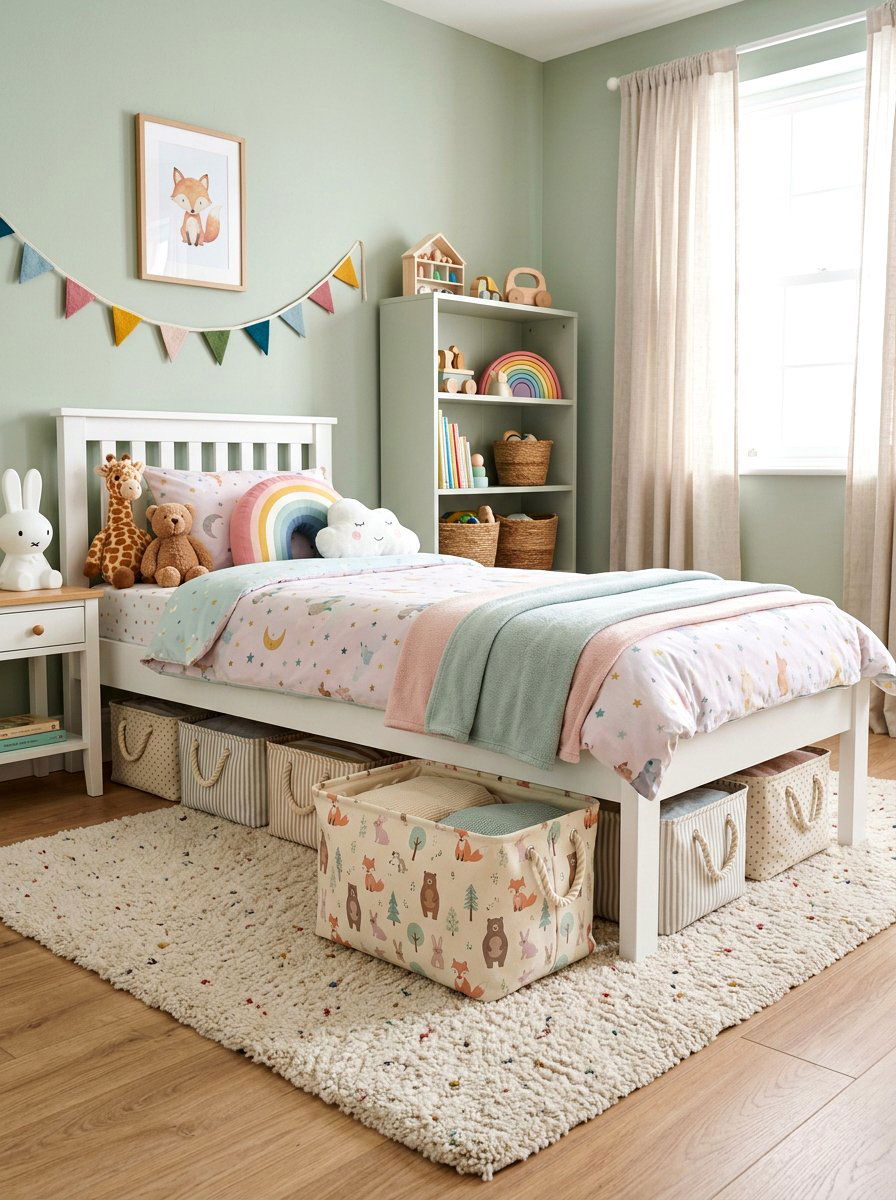 Fabric storage bags with handles - 30 under bed storage ideas