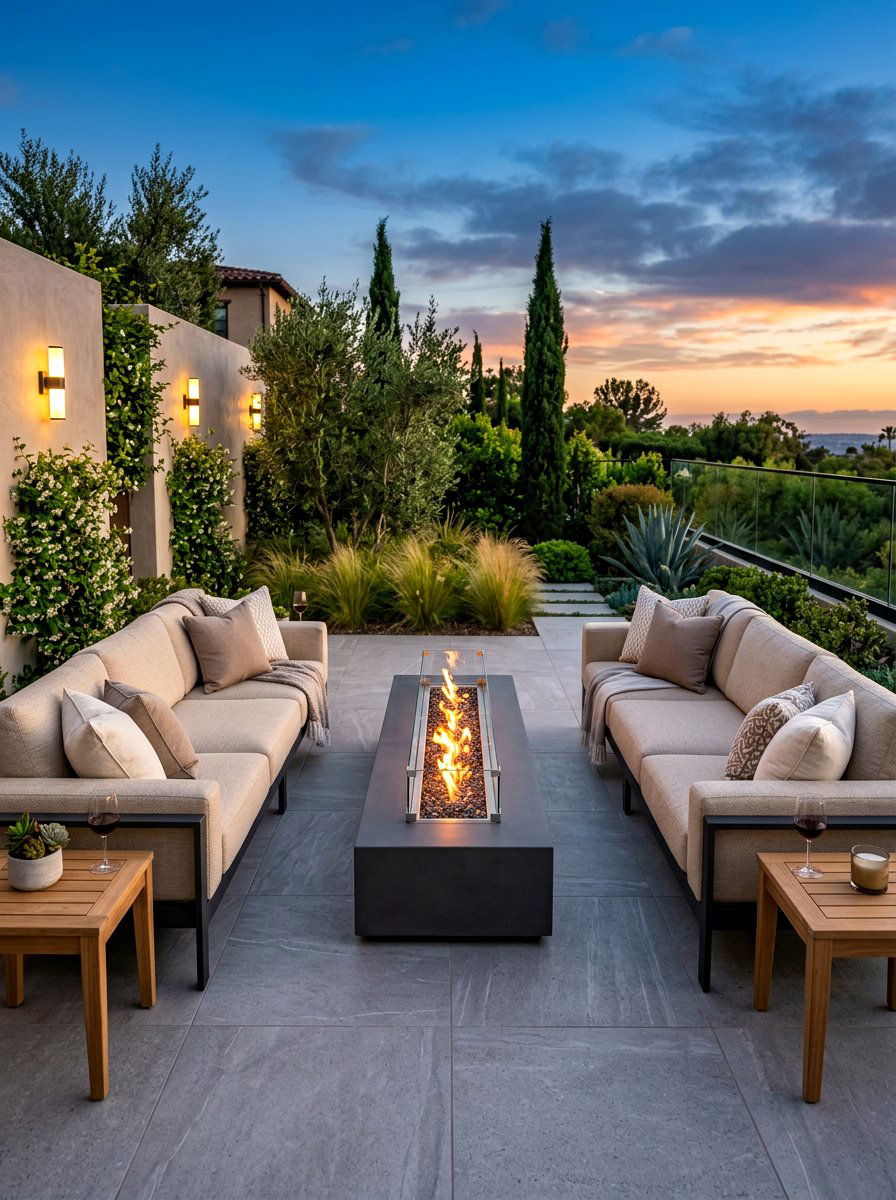 Face To Face Outdoor Seating - 30 outdoor sectional layout ideas