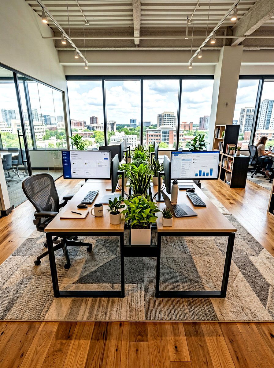 Facing Desks Workspace - 30 shared office ideas