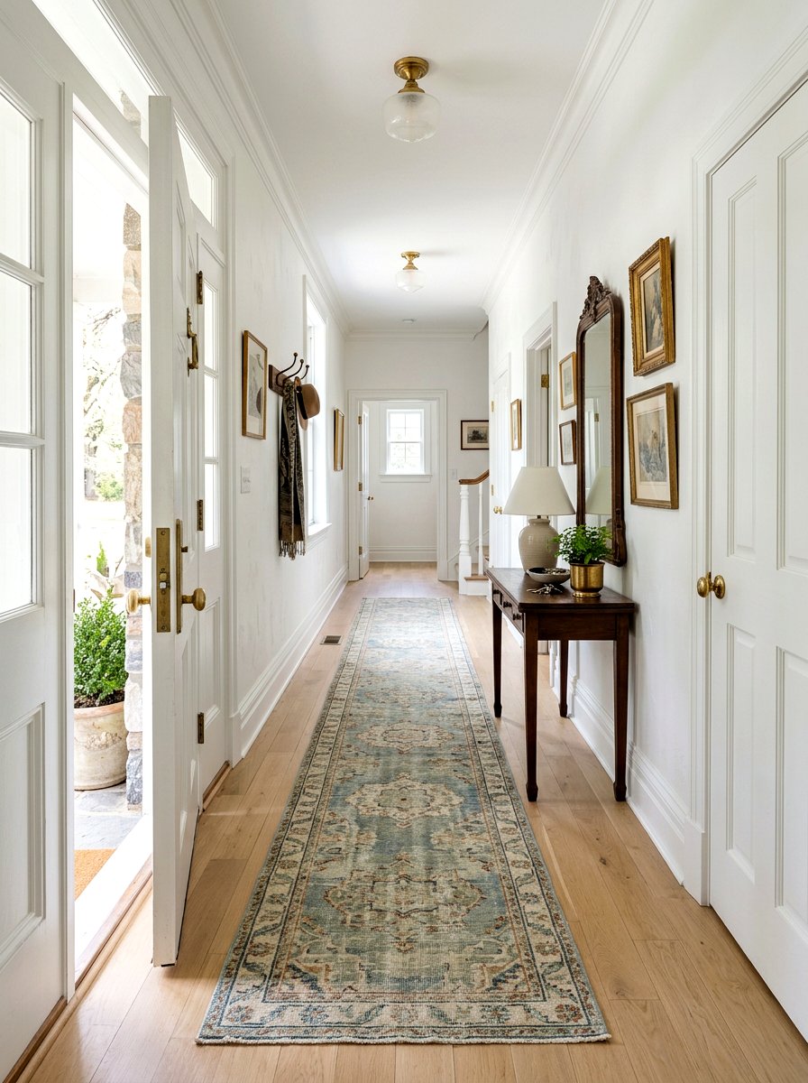 Faded Vintage Floor Runner - 30 Nancy Meyers entryway ideas