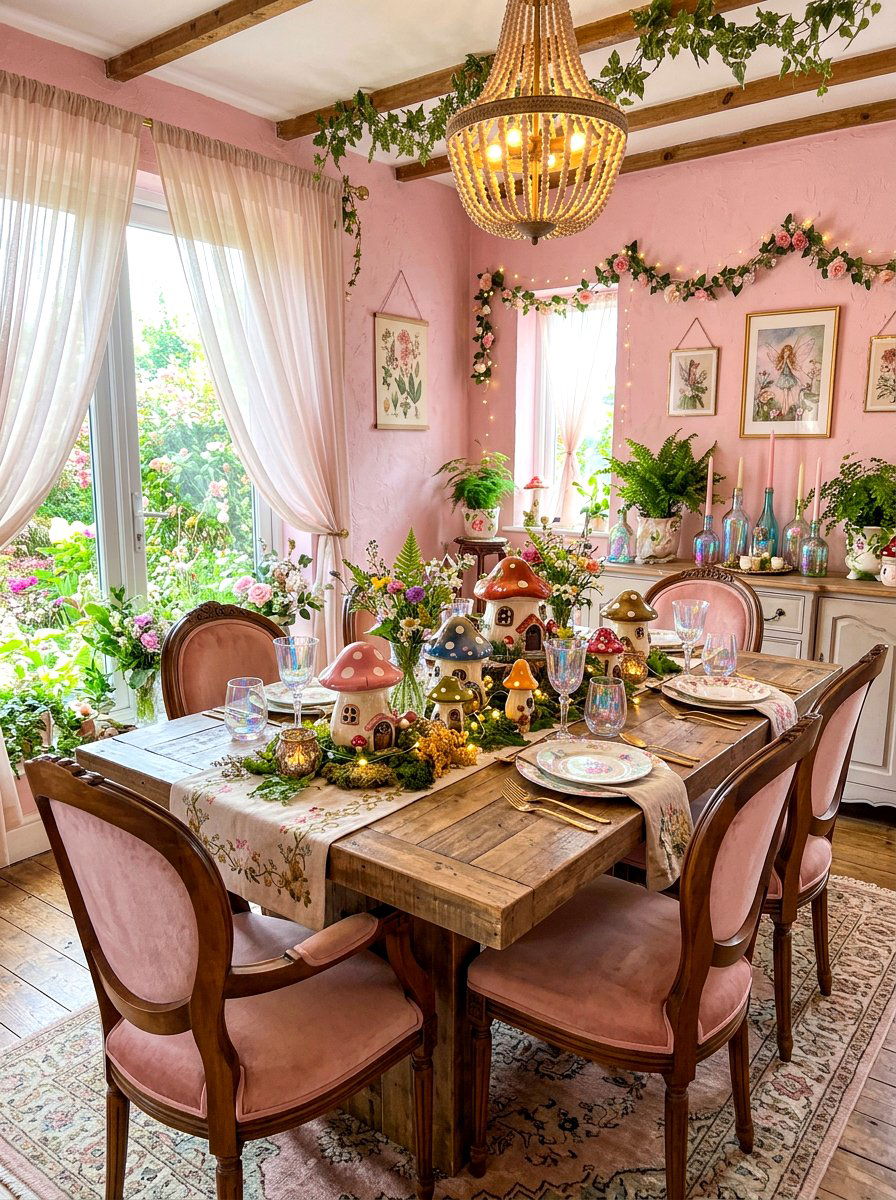 Fairy Core Dining Room - 30 mushroom dining room ideas