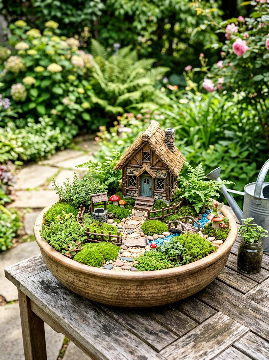 Fairy Garden In A Pot - 30 patio container garden ideas